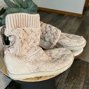 Tan Knit UGG Boots